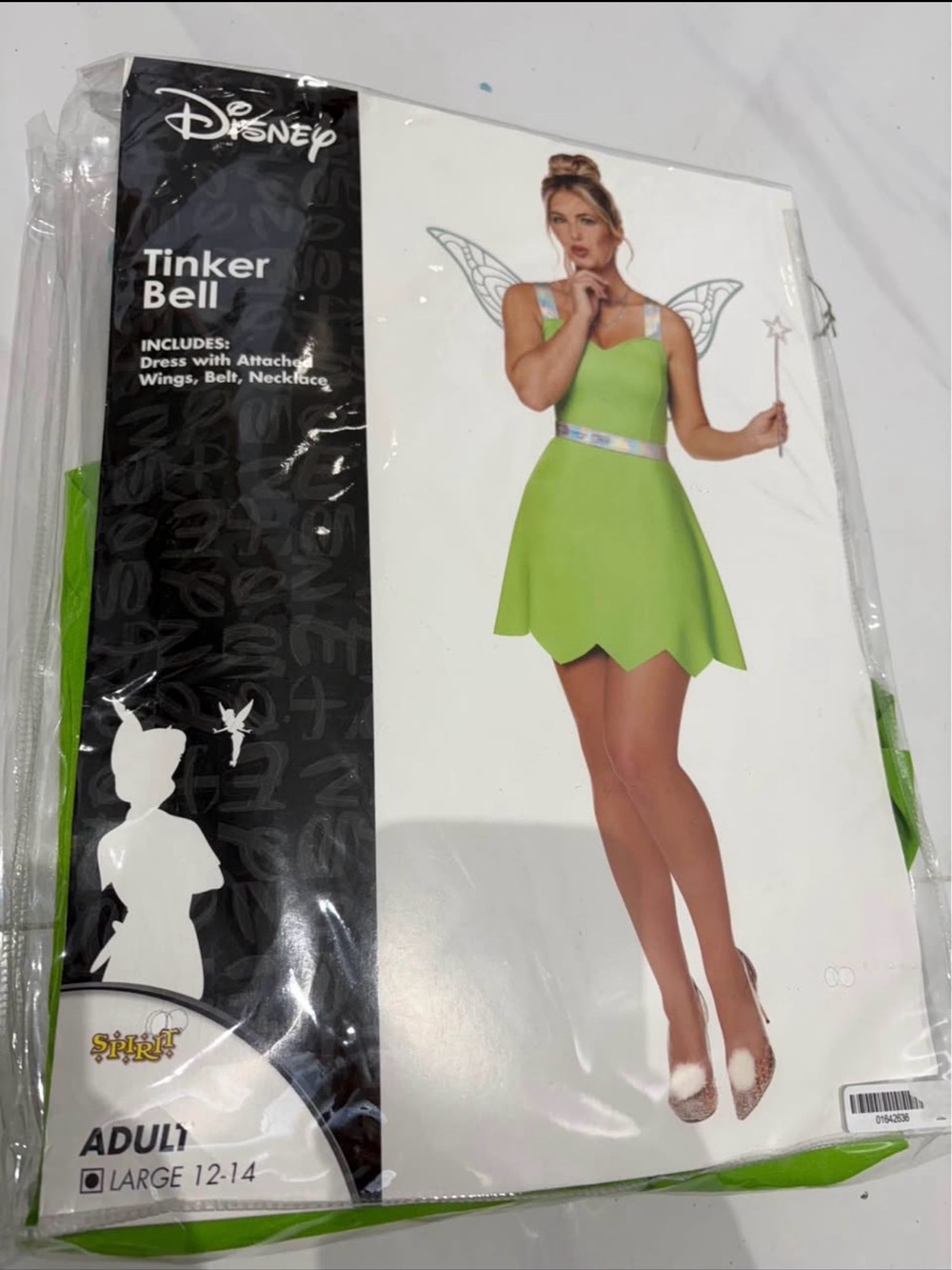 Tinker bell adult size large 12-14 official Disney Halloween costume spirit